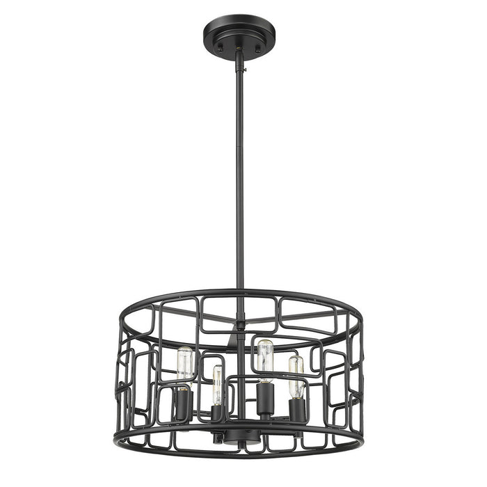 Acclaim Lighting - IN21131BK - Four Light Convertible Pendant - Amoret - Matte Black