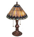 Meyda Tiffany - 217002 - Two Light Accent Lamp - Tiffany Jeweled Peacock - Mahogany Bronze