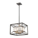 ELK Home - 11184/4 - Four Light Chandelier - Starlight - Charcoal, Satin Brass, Satin Brass