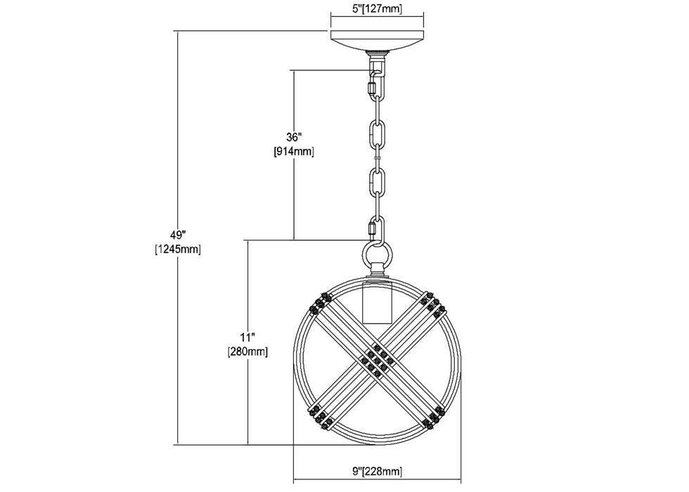 One Light Mini Pendant from the Concentric collection in Oil Rubbed Bronze finish