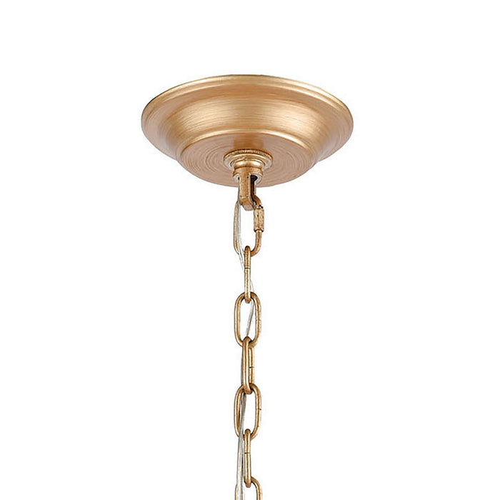 Six Light Chandelier from the Equilibrium collection in Polished Nickel finish