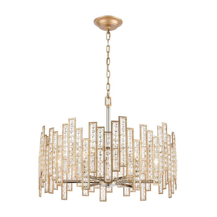 ELK Home - 12135/6 - Six Light Chandelier - Equilibrium - Polished Nickel