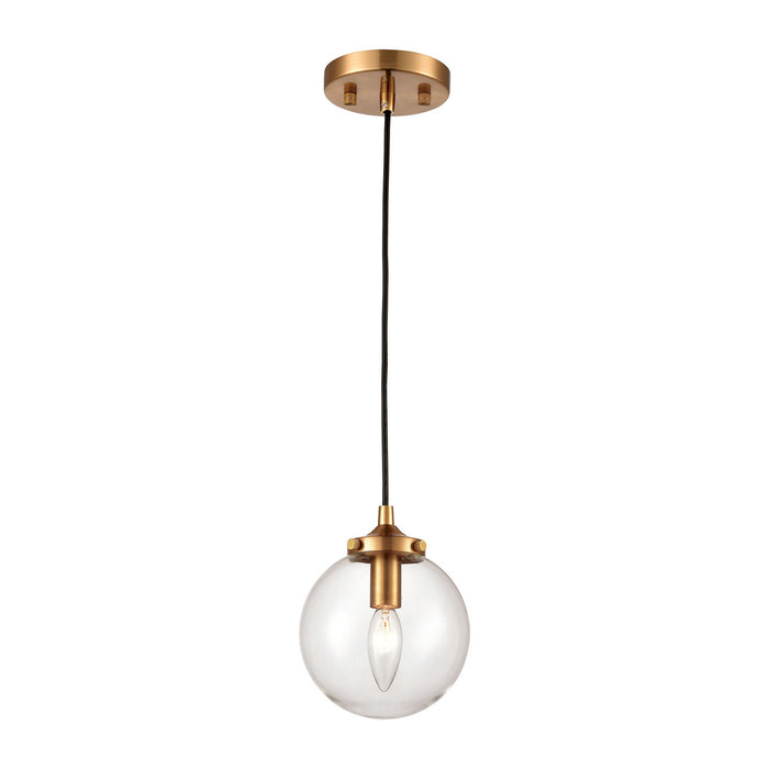 ELK Home - 15343/1 - One Light Mini Pendant - Boudreaux - Matte Black, Antique Gold, Antique Gold