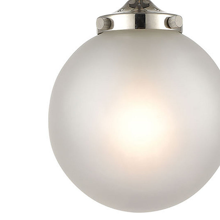 One Light Mini Pendant from the Boudreaux collection in Polished Nickel finish