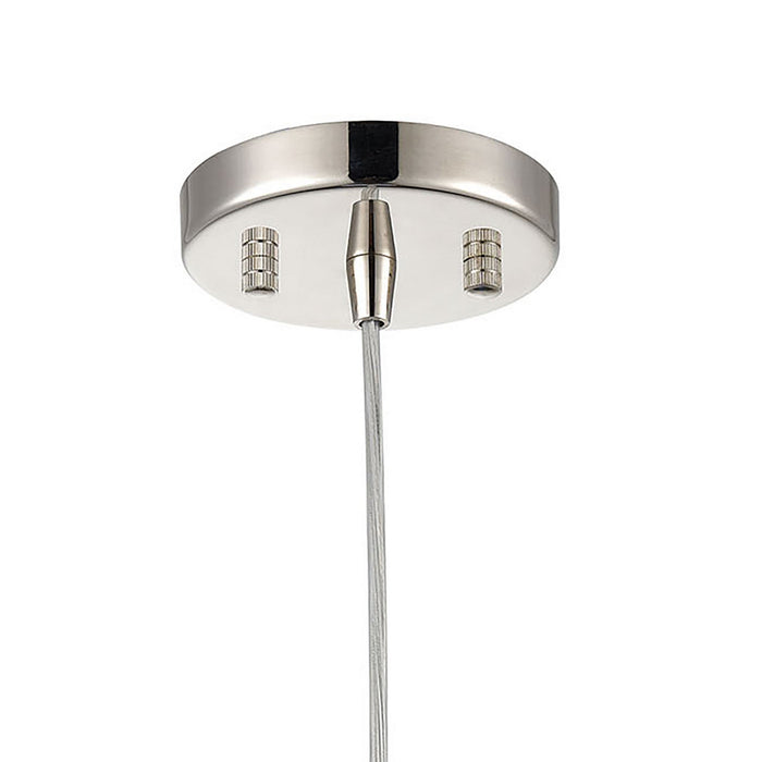 One Light Mini Pendant from the Boudreaux collection in Polished Nickel finish