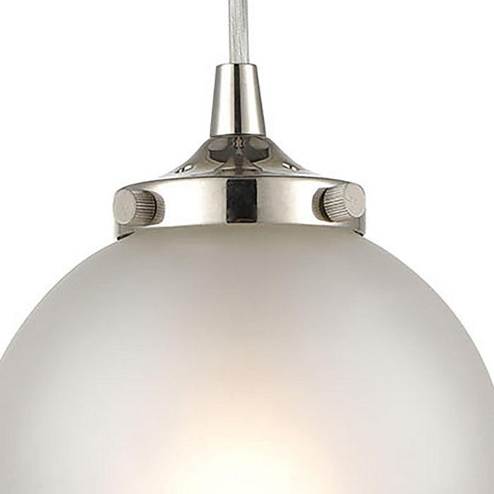 One Light Mini Pendant from the Boudreaux collection in Polished Nickel finish