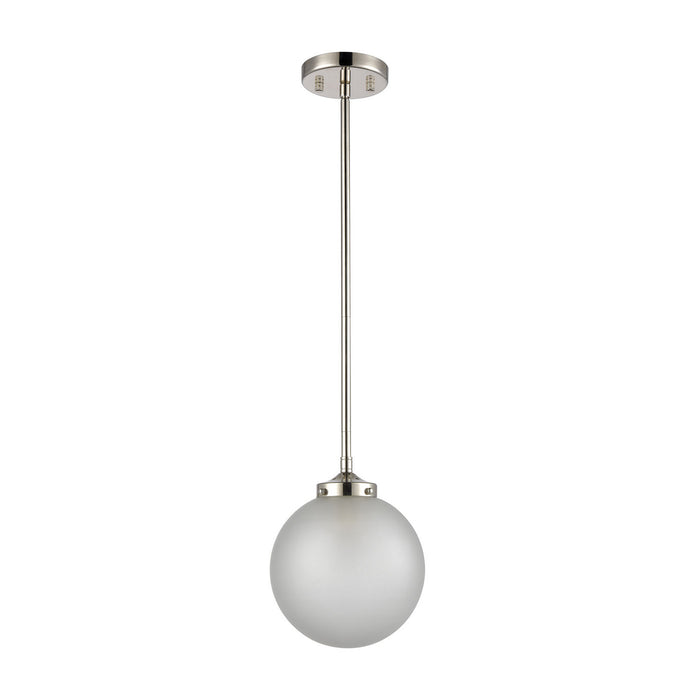 One Light Mini Pendant from the Boudreaux collection in Polished Nickel finish