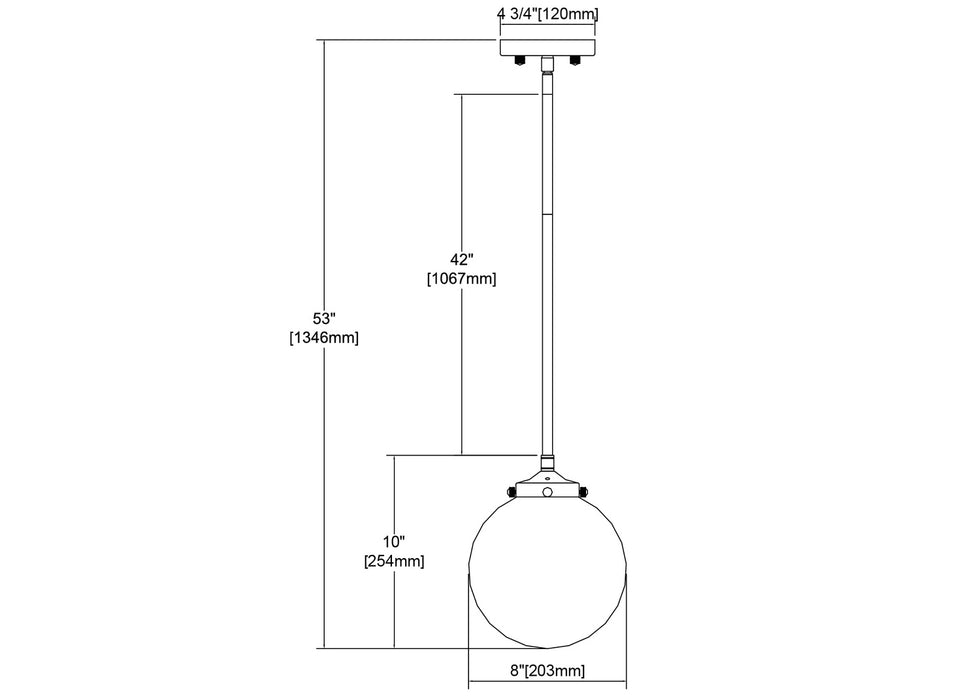 One Light Mini Pendant from the Boudreaux collection in Polished Nickel finish