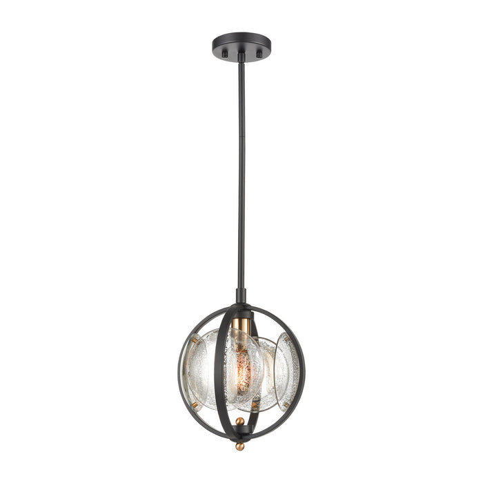 ELK Home - 15424/1 - One Light Mini Pendant - Oriah - Matte Black, Satin Brass, Satin Brass