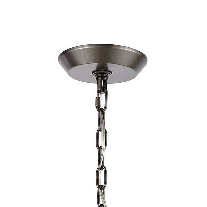 Eight Light Chandelier from the Naples collection in Dark Graphite finish