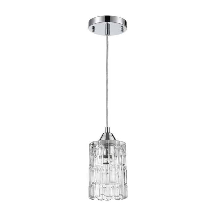 One Light Mini Pendant from the Ezra collection in Polished Chrome finish