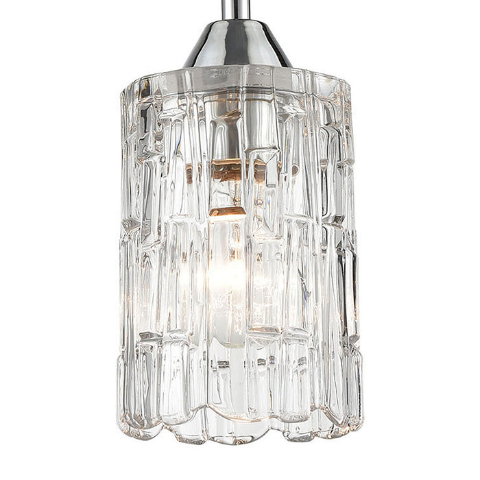 One Light Mini Pendant from the Ezra collection in Polished Chrome finish