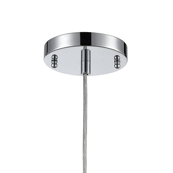 One Light Mini Pendant from the Ezra collection in Polished Chrome finish