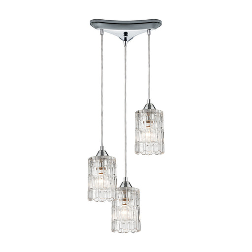 ELK Home - 17414/3 - Three Light Pendant - Ezra - Polished Chrome