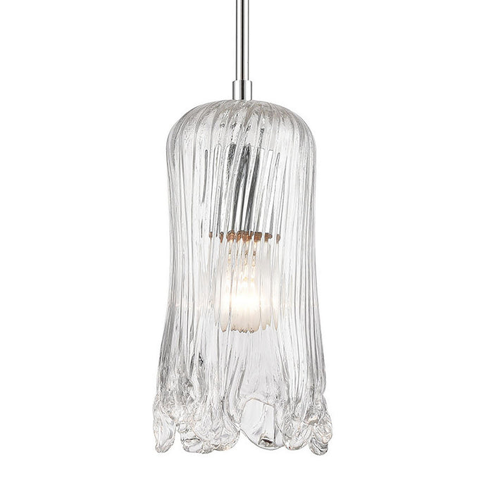 Three Light Pendant from the Hand Formed Glass collection in Polished Chrome finish