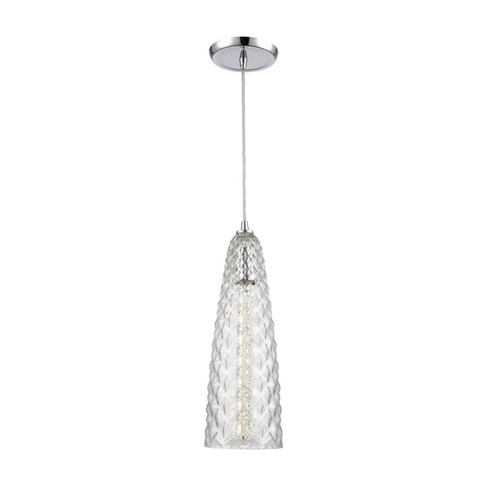 One Light Mini Pendant from the Glitzy collection in Polished Chrome finish