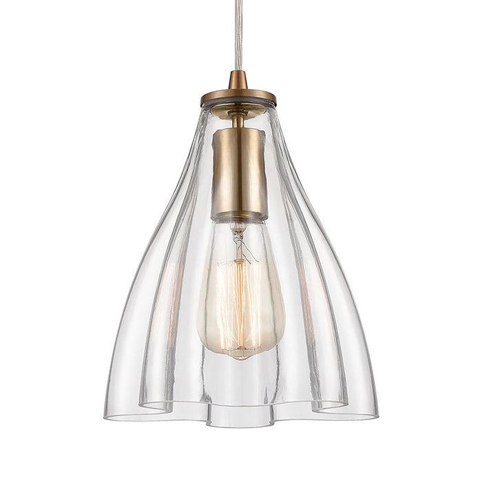 One Light Mini Pendant from the Matilda collection in Satin Brass finish