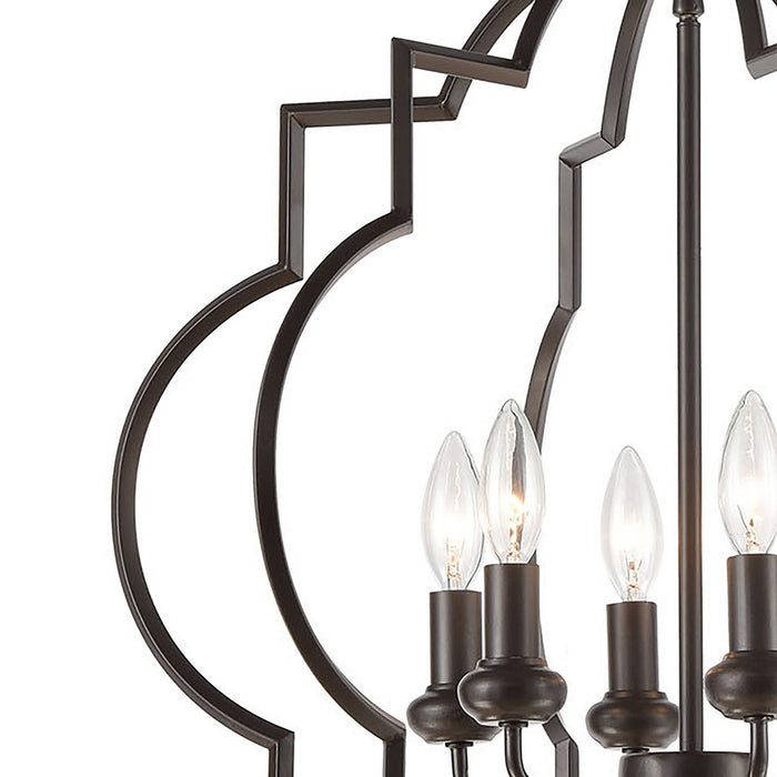 Six Light Chandelier from the Chandette collection in Oil Rubbed Bronze finish