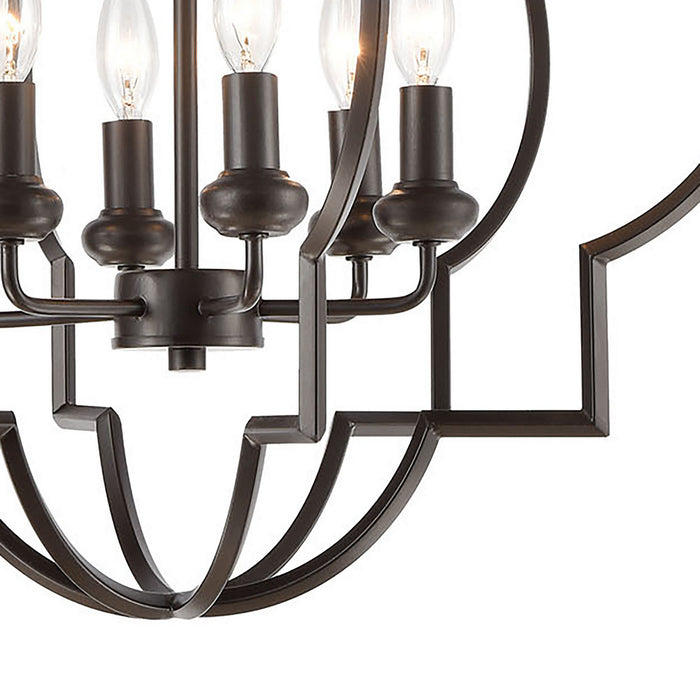 Six Light Chandelier from the Chandette collection in Oil Rubbed Bronze finish