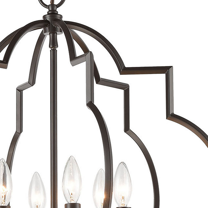 Six Light Chandelier from the Chandette collection in Oil Rubbed Bronze finish