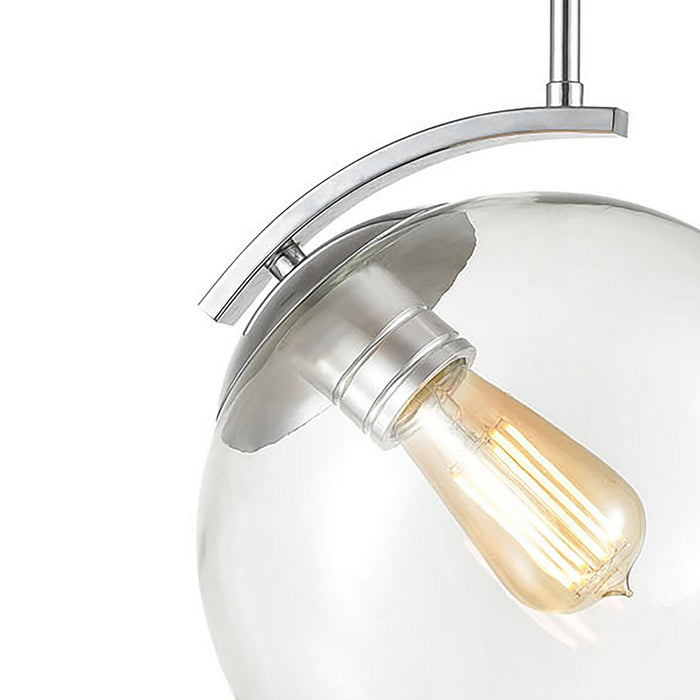 One Light Mini Pendant from the Collective collection in Polished Chrome finish