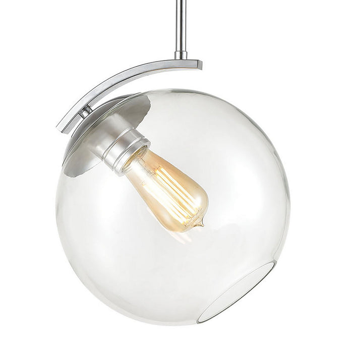 One Light Mini Pendant from the Collective collection in Polished Chrome finish