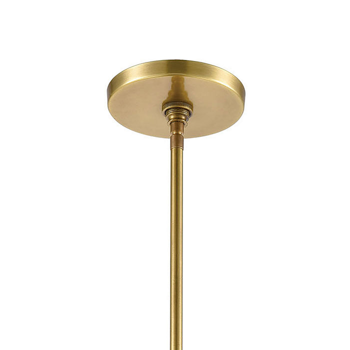 One Light Mini Pendant from the Hyde Park collection in Satin Brass finish