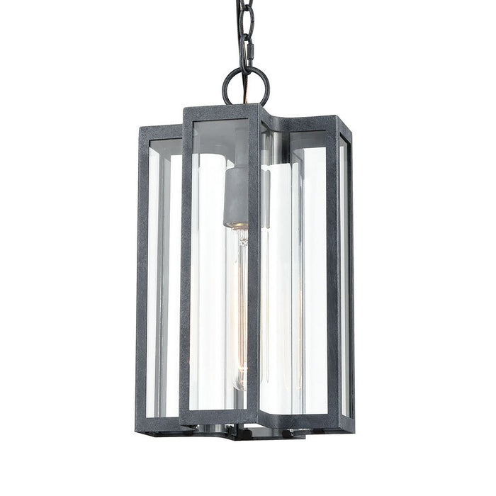 One Light Outdoor Hanging Lantern from the Bianca collection in Aged Zinc finish