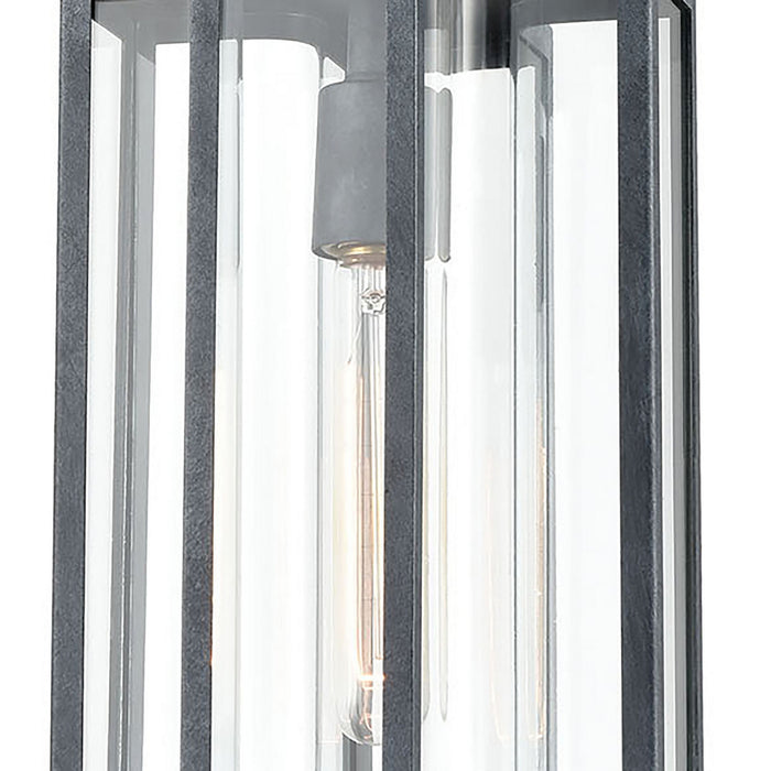 One Light Outdoor Hanging Lantern from the Bianca collection in Aged Zinc finish