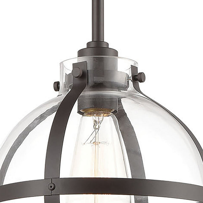 One Light Mini Pendant from the Cusp collection in Oil Rubbed Bronze finish