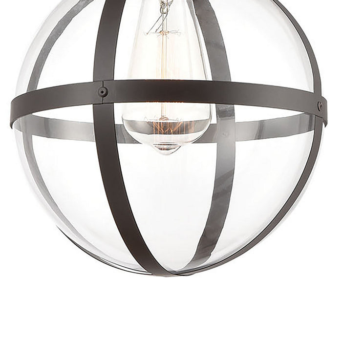 One Light Mini Pendant from the Cusp collection in Oil Rubbed Bronze finish