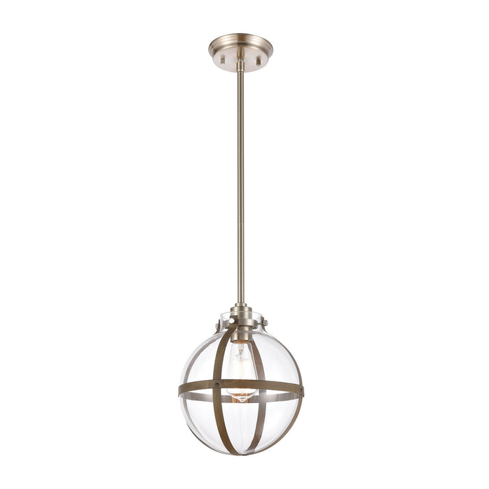 ELK Home - 46443/1 - One Light Mini Pendant - Cusp - Light Wood, Satin Nickel