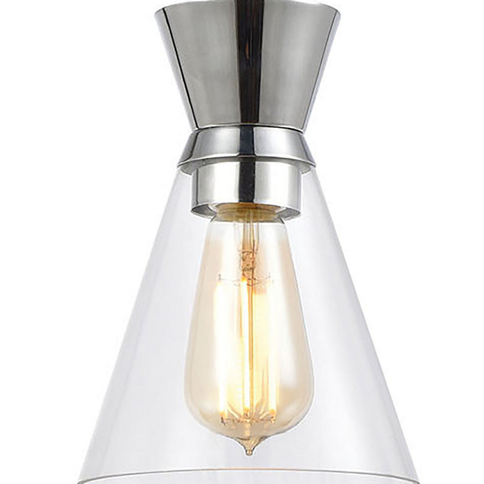 One Light Mini Pendant from the Modley collection in Polished Chrome finish
