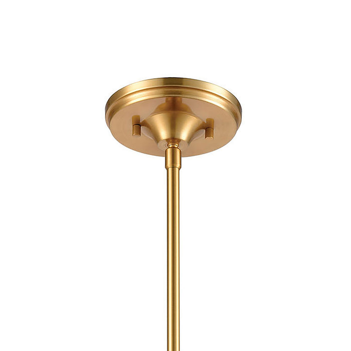 One Light Mini Pendant from the Manhattan Boutique collection in Brushed Brass finish