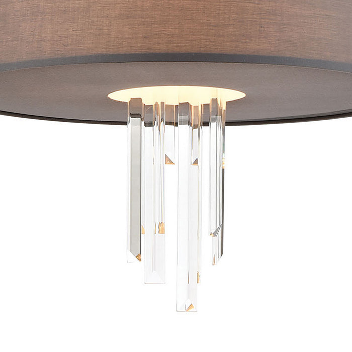 Three Light Chandelier from the Crystal Falls collection in Satin Nickel finish
