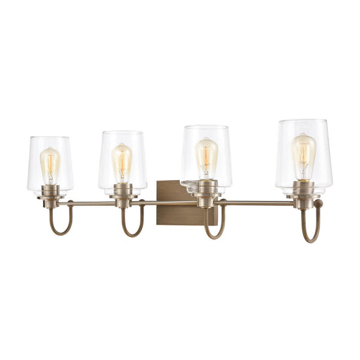 ELK Home - 46643/4 - Four Light Vanity - Bakersfield - Light Wood, Satin Nickel