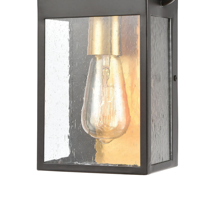 One Light Wall Sconce from the Knowlton collection in Matte Black, Brushed Brass, Brushed Brass finish