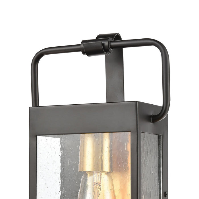 One Light Wall Sconce from the Knowlton collection in Matte Black, Brushed Brass, Brushed Brass finish