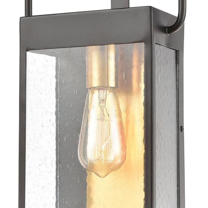 One Light Wall Sconce from the Knowlton collection in Matte Black, Brushed Brass, Brushed Brass finish