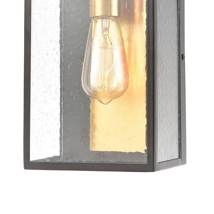 One Light Wall Sconce from the Knowlton collection in Matte Black, Brushed Brass, Brushed Brass finish