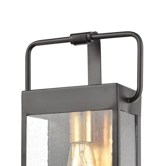 One Light Wall Sconce from the Knowlton collection in Matte Black, Brushed Brass, Brushed Brass finish