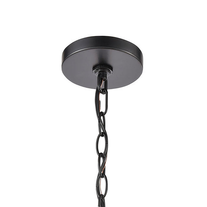 One Light Outdoor Hanging Lantern from the Vincentown collection in Matte Black, Brushed Brass, Brushed Brass finish