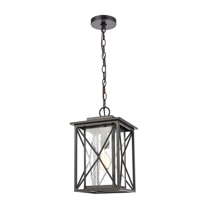 ELK Home - 46753/1 - One Light Outdoor Hanging Lantern - Carriage Light - Matte Black