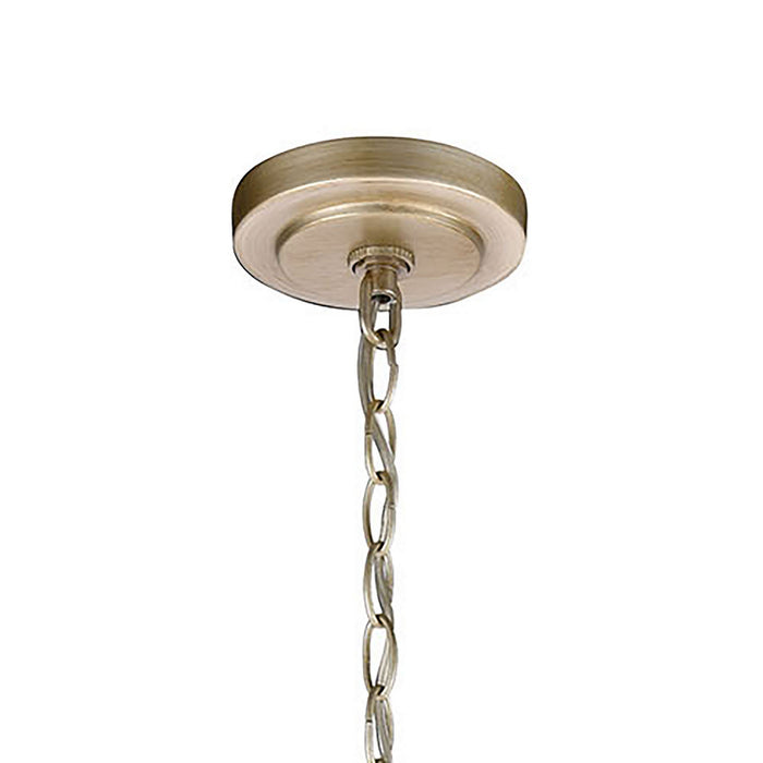 Four Light Chandelier from the Diffusion collection in Aged Silver finish