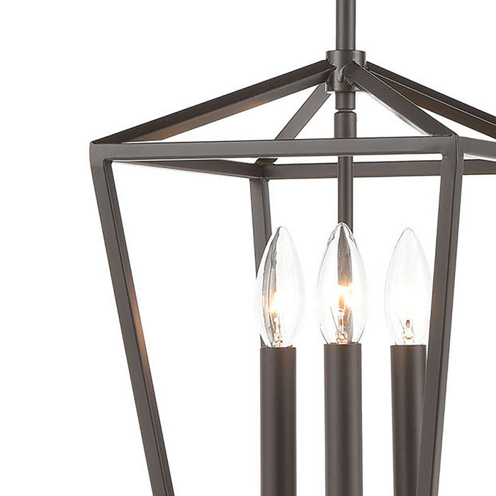 Three Light Pendant from the Fairfax collection in Oil Rubbed Bronze finish