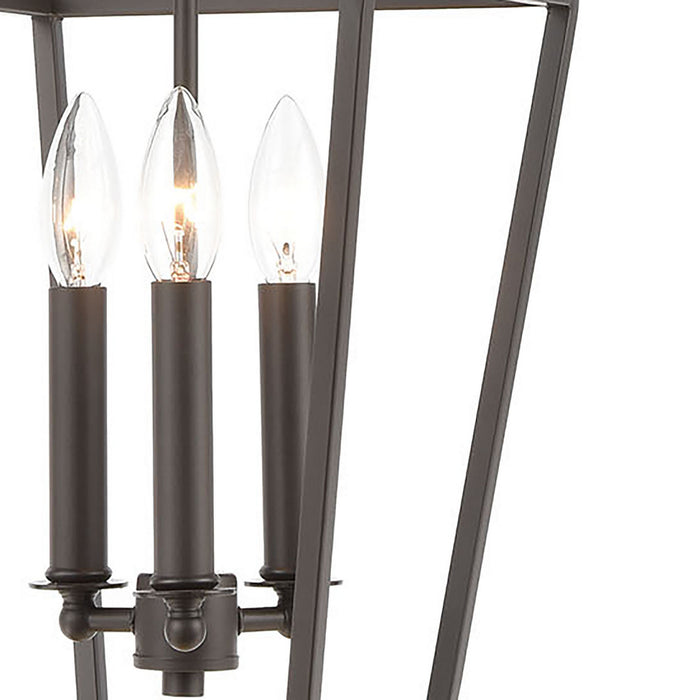 Three Light Pendant from the Fairfax collection in Oil Rubbed Bronze finish