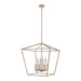ELK Home - 57226/8 - Eight Light Chandelier - Fairfax - Light Wood, Satin Nickel