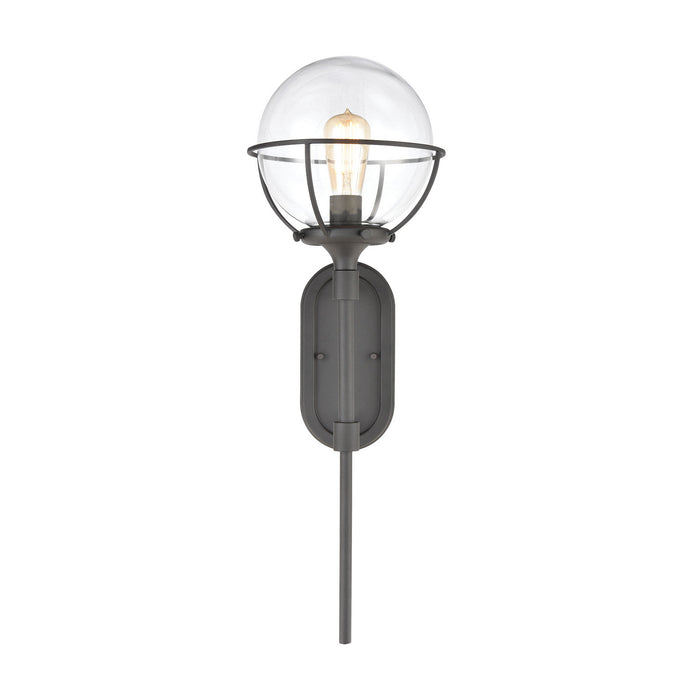One Light Wall Sconce from the Girard collection in Charcoal finish