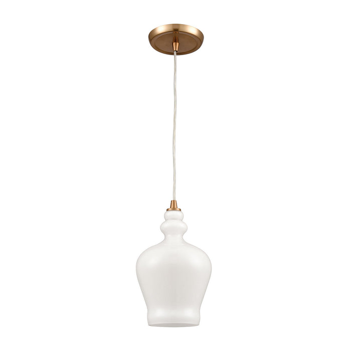 One Light Mini Pendant from the Menlow Park collection in Satin Brass finish