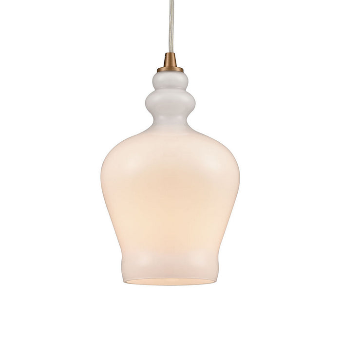 One Light Mini Pendant from the Menlow Park collection in Satin Brass finish